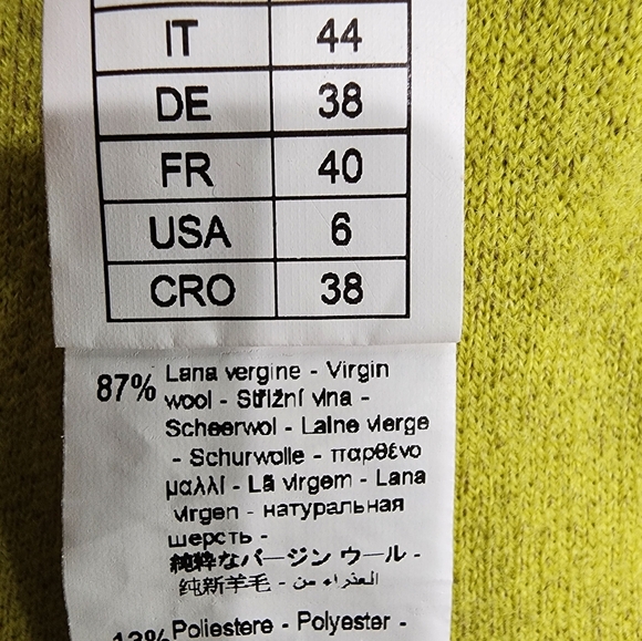 [ BEATRICE b.]- WOMEN'S size 6, tan- brown/Yellow  pull on WOOL WIDE LEG TROUSER - Picture 4 of 16